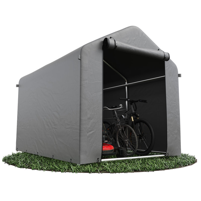 5.2 Ft. W X 7.2 Ft. D Polyethylene Portable Carport, Silver