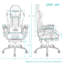 Footrest Gaming Chair with Lumbar Pillow Massage Function-58299369