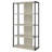 Loomis Whitewashed Grey 4-Shelf Bookshelf
