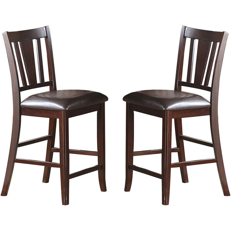 Simple, ensemble de 2 chaises à hauteur de comptoir de style contemporain pour salle à manger