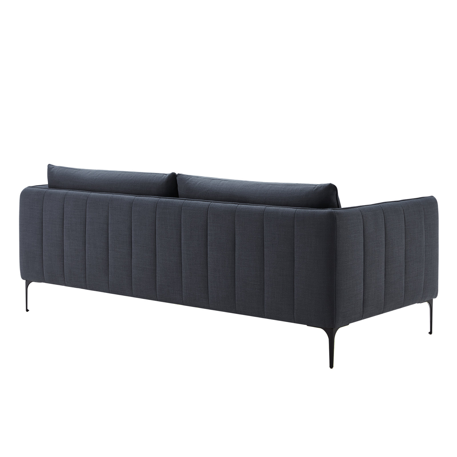 Rae 84'' Upholstered Sofa, Effie Indigo Performance Linen