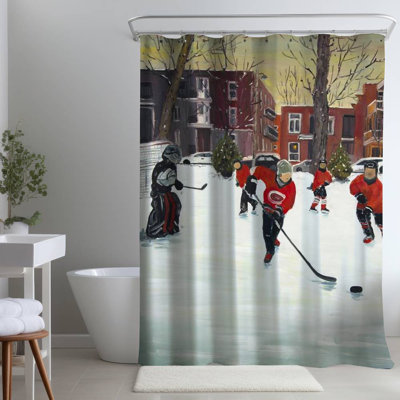 Shower Curtain SP67 – Polyester Shower Curtain, Dye Sublimation Print, 71" W × 74" L