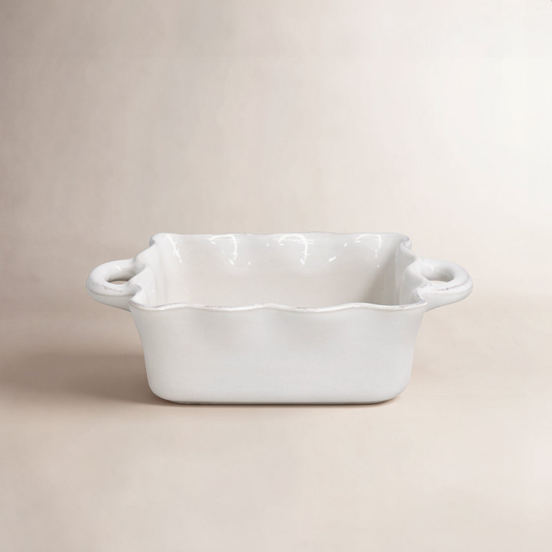 Cook & Host Square Stoneware Baker, White