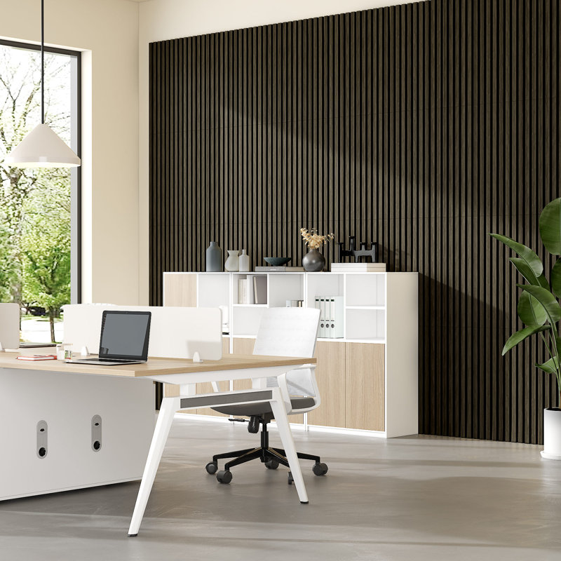 Panneaux muraux décoratifs 3D Slat Wall Panels, Noyer, H 23,6 po x l 23,6 po