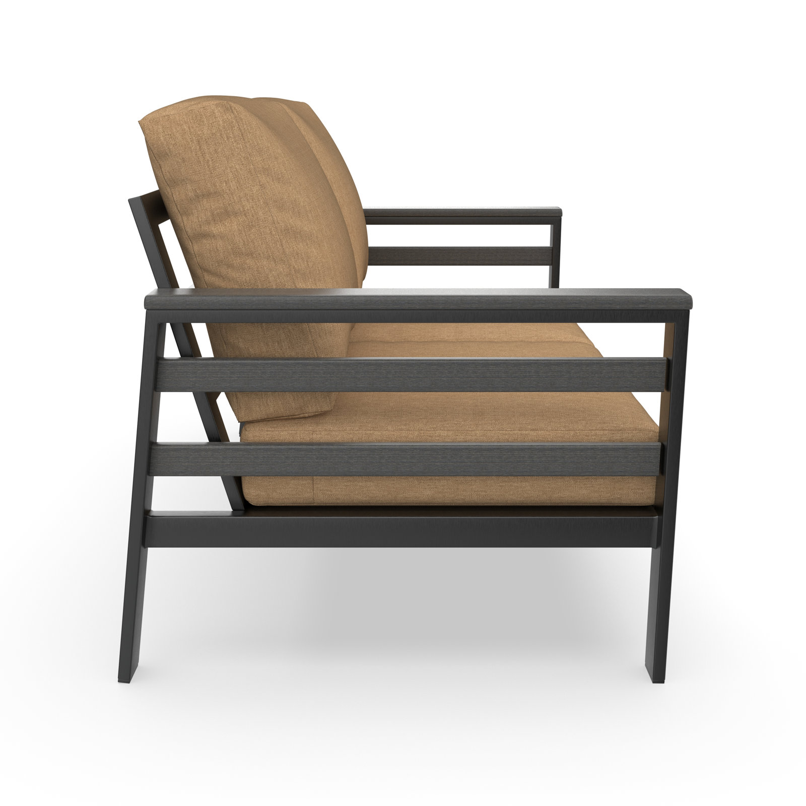 Townsend 55" Sunbrella® Patio Loveseat, Gray, Sunbrella Cavnas Heather Beige