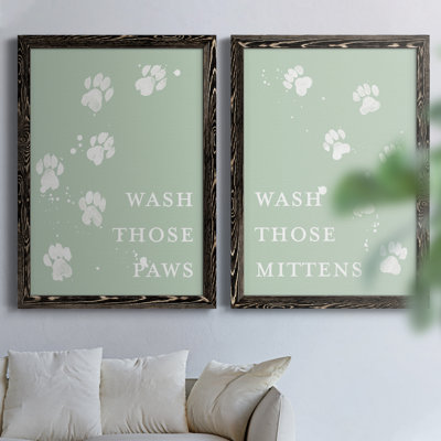 " Wash Your Paws III " 2 Piece Art Color Photography Print