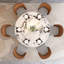 Ensemble de table de salle à manger pour 6 personnes, plateau de table rond en faux marbre 51 "avec plateau tournant et chaises de salle à manger-532830380-532830382