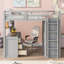 Lit mezzanine double avec tiroirs, bureau et garde-robe blanc-460079810-460079822