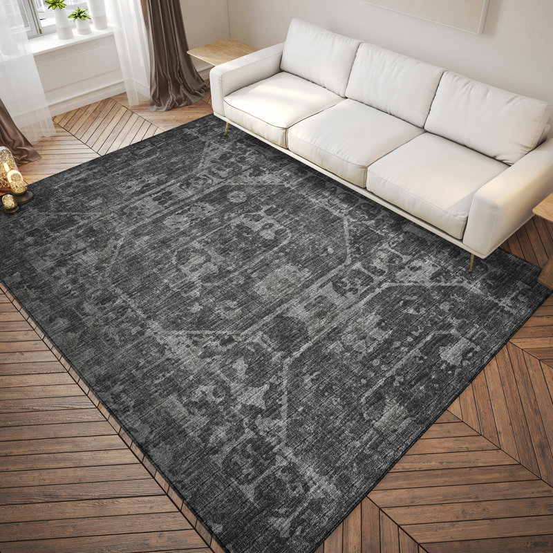 Fenwick Washable Oriental Indoor / Outdoor Rug, Rectangle 3' x 5'