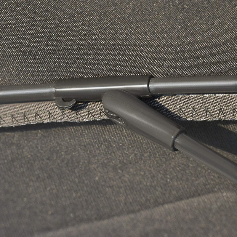 Aarun 279cm Tilt Beach Parasol, Grey