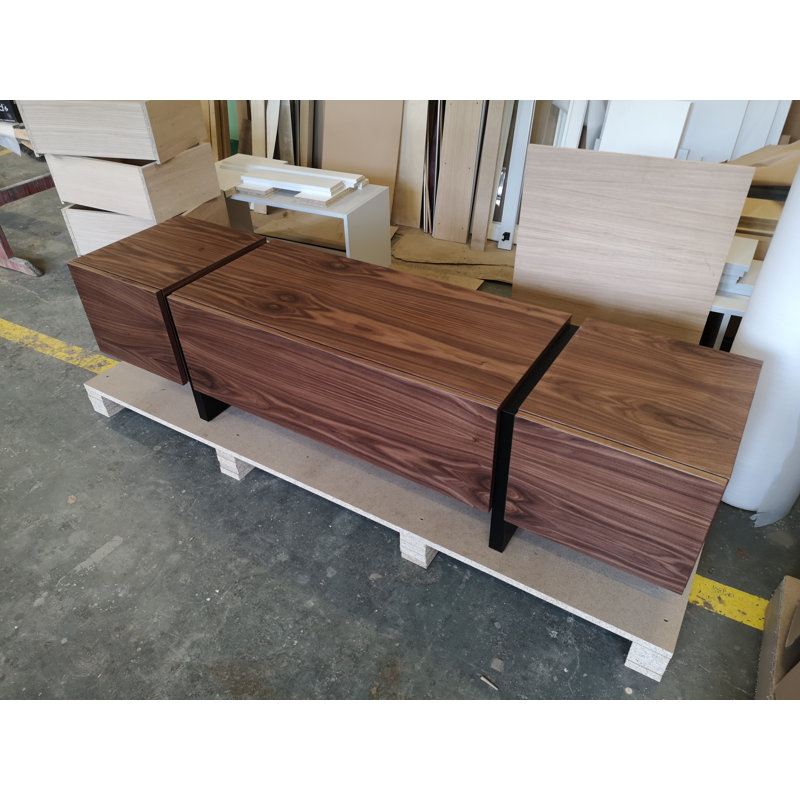 Larwill Unfinished TV Stand for TVs up to 70", Walnut