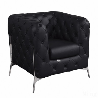 Global United 100% Italian Top Grain Leather Recliner Chair