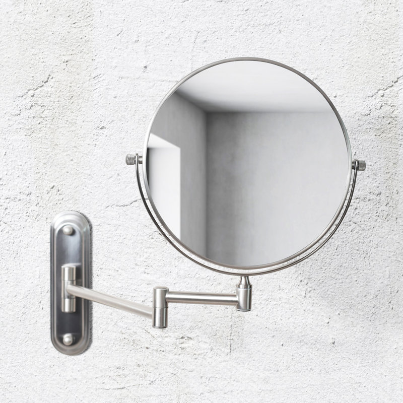 Afraz Metal Wall Mirror, Brushed Nickel