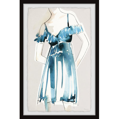 Blue Nightgown by Parvez Taj - Single Picture Frame Painting