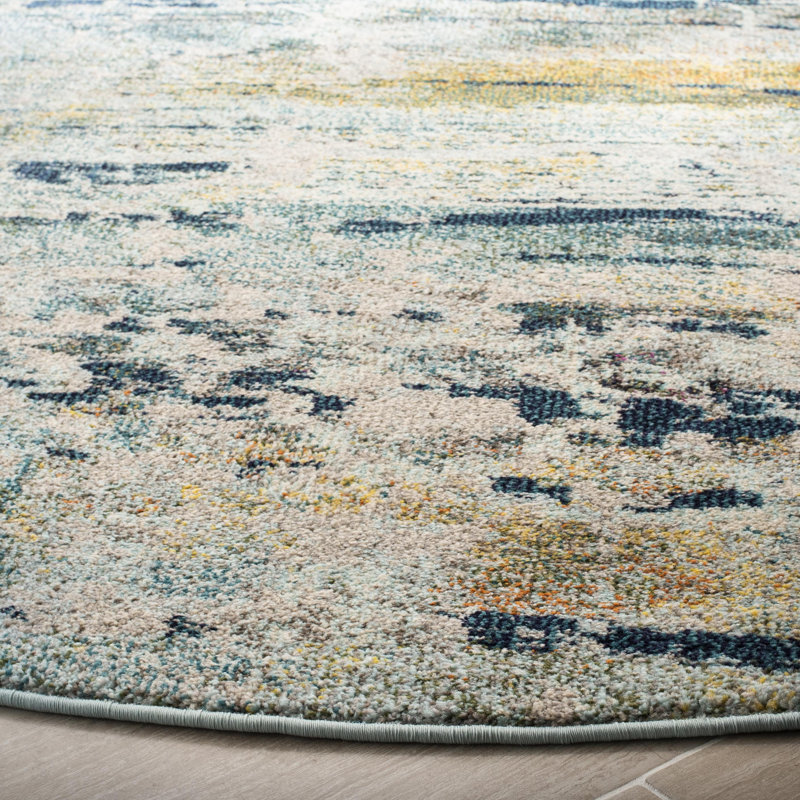 Monaco Performance Geometric Rug, Round 6'7"