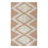 Warren Flatweave Geometric Area Rug in Orange/Ivory