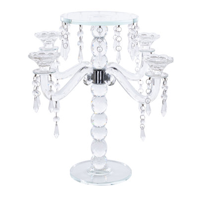 Candélabre de table en cristal 15,37 "