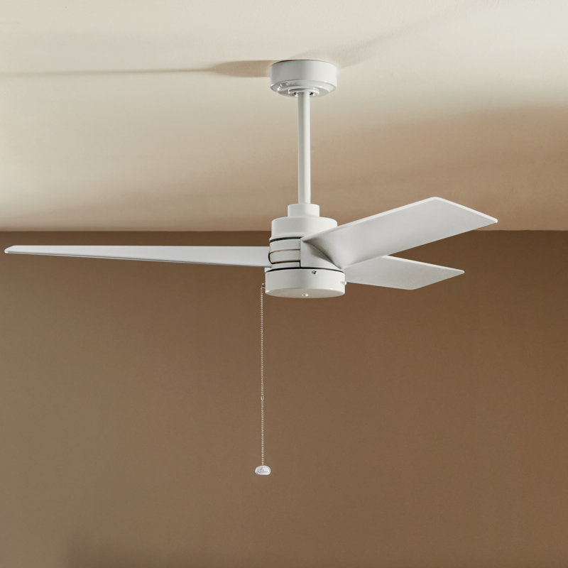 Ventilateur 52 pouces blanc Spyn Lite avec pales blanc mat, Blanc, Blanc mat