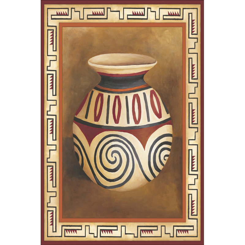 Southwest Pottery IV by Chariklia Zarris - Wrapped Canvas Painting, 30cm H x 20cm W x 3.8cm D