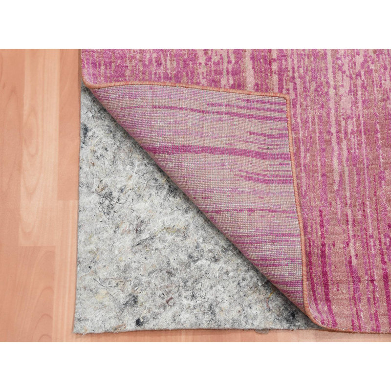 Tapis de couloir oriental en laine naturel noué à la main 2 pi 6 po x 6 po x 5 po rose 7E70CC1407F84C81A8C03CF8A427A453