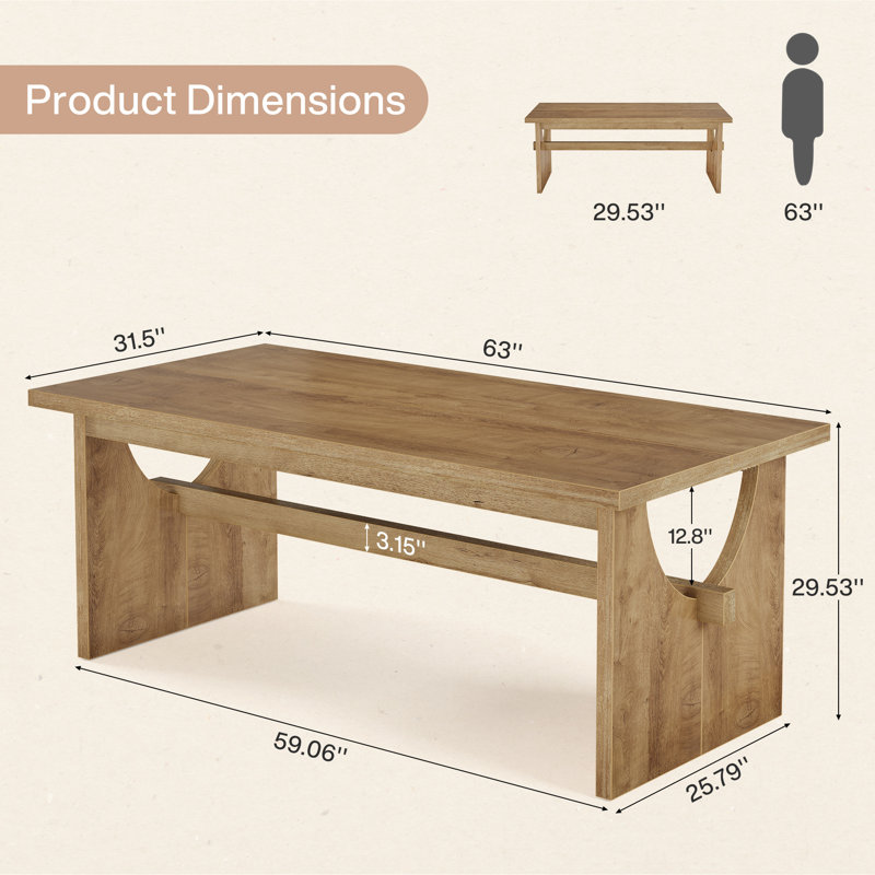 63" Rectangle Computer Desk