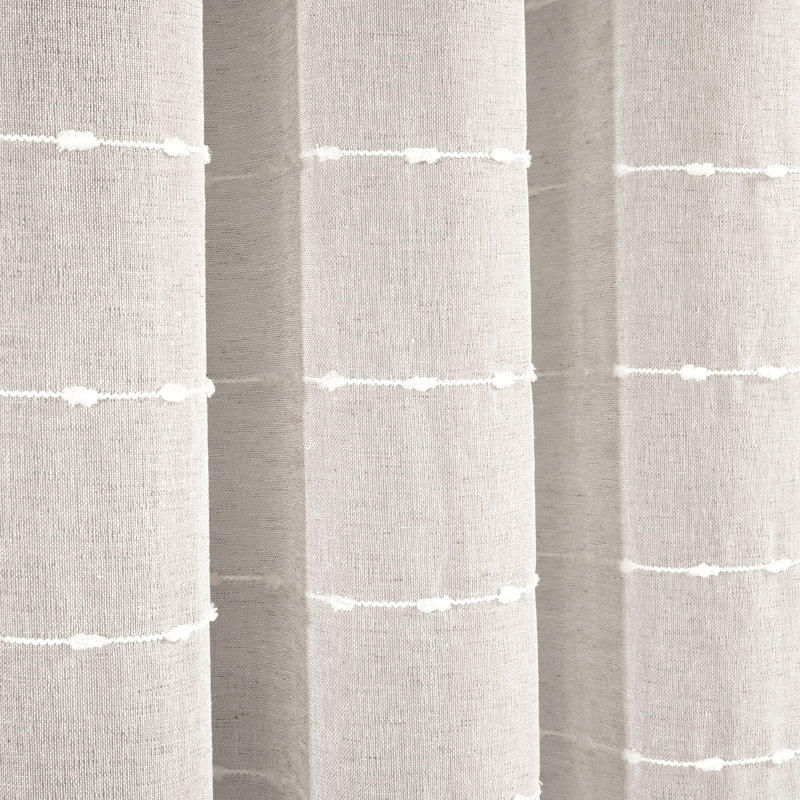 Polyester Sheer Curtain Single Panel, Gray