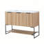 Meuble-lavabo autoportant de 48 pouces avec lavabo en résine