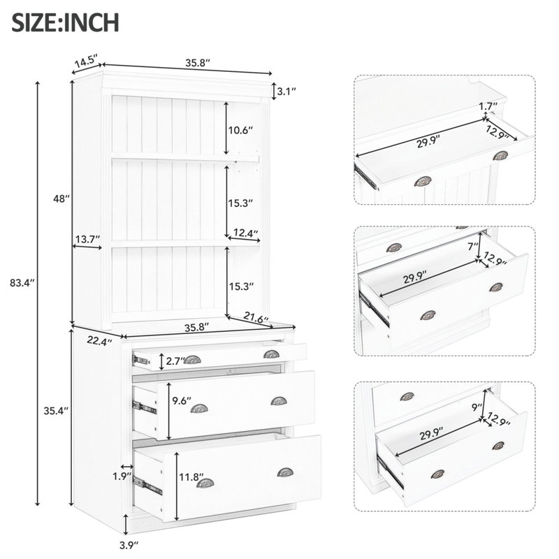 Douai Storage Bookcase with LED Lighting (Set of 2)