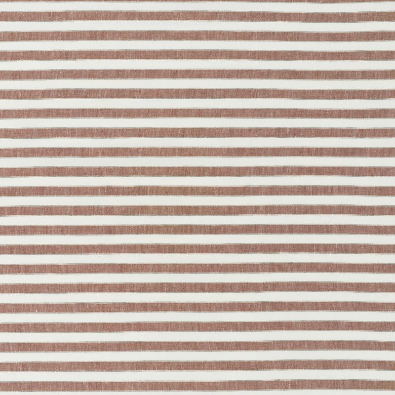 Regatta Linen Stripe Sheer Fabric, Sienna