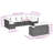 Vidaxl Garden Sofa Set Black, Cream White