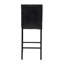 Ensemble de 4 chaises de salle à manger à hauteur de comptoir avec structure en métal, siège en similicuir brun et finition noire