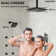 DualJetSpa 15-Spray Patterns 16" & 6" Dual Shower Head, Shower Faucet  System with Thermostatic Rough-in Valve and Body Jets