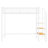 Space-Saving Twin Loft Bed in Metal with Lateral Storage Ladder and Grid Shelf, White-1171248696
