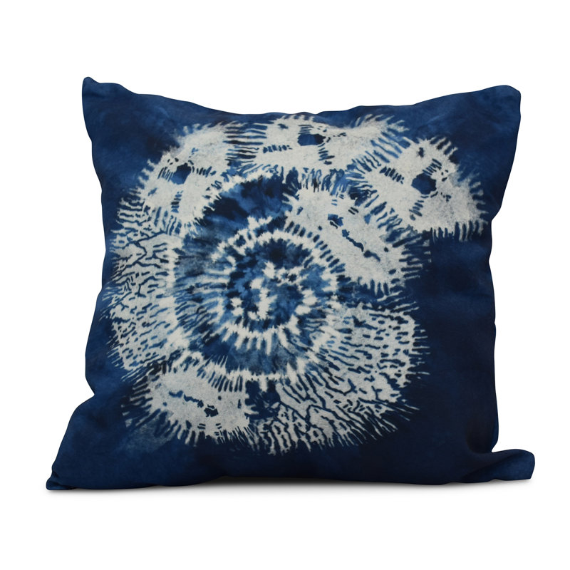 Housse et insert de coussin carré Intercoastal Waterway, Bleu marine, H 18 po x l 18 po