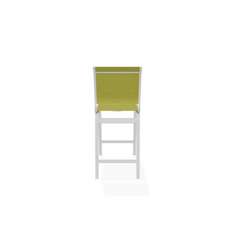 Tabouret de bar 26 po Holna, Blanc texturé, Nickel
