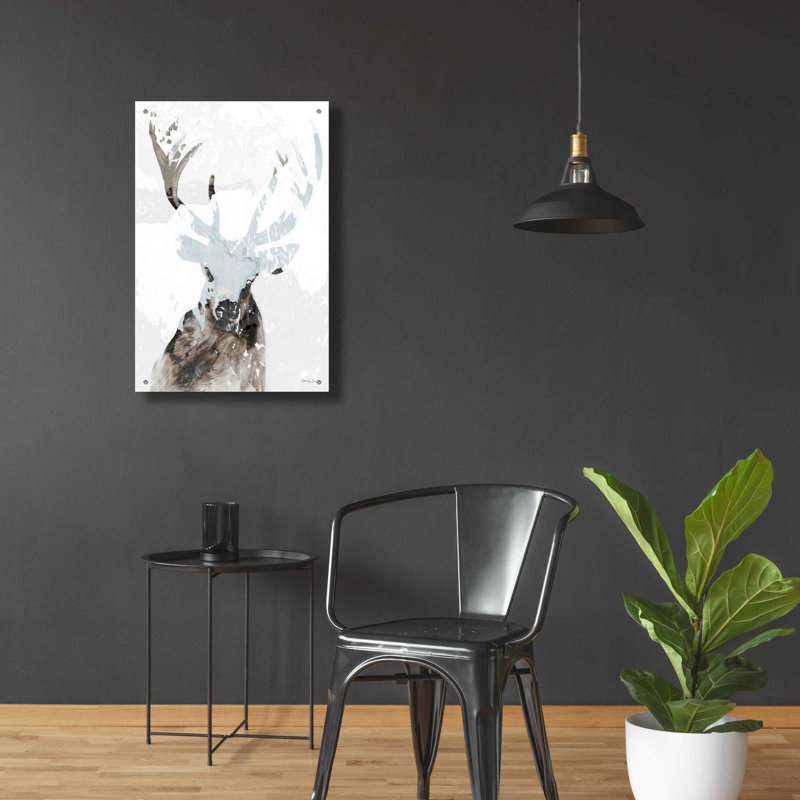 «Elk Impression 2» par Stellar Design Studio, art mural en verre acrylique, H 36 po x l 24 po x P 0,2 po