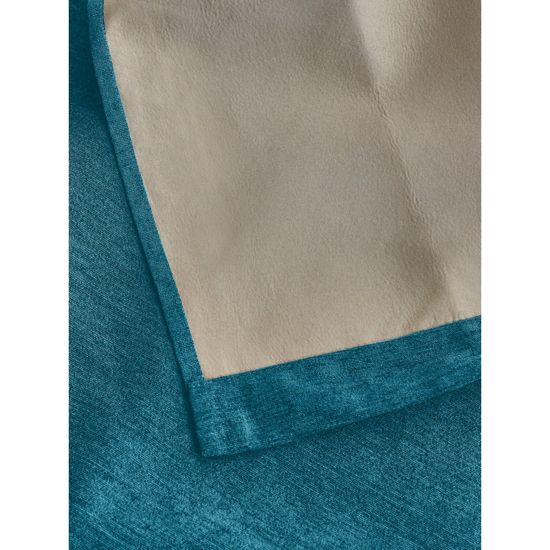 Eilfried Chenille Pencil Pleat Taped Top Curtains, 229cm Width x 229cm Drop, Teal