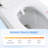 Tankless Smart Toilet With Bidet Built In, One-piece Bidet Toilet Seat, Auto Flush, Auto Open/Close,Heated Seat, Warm Water and Dry, Adjustable Temp,Remote Control Side Know