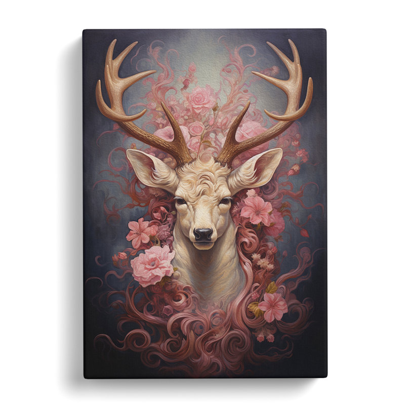 Stag Rococo - No Frame Print, 60cm H x 40cm W x 3cm D