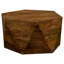 Table basse à plateau hexagonal naturel