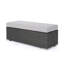 Élégant banc de jardin pour patio - gris + argent, résine et fer, décorez votre décor moderne