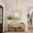 1 - Light Modern Brass Triangular Frame Integrated LED Globe Pendant Light