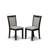 5-Piece Mid Century Table Set Contains a Cement Dining Table and 4 Shitake Linen Fabric Parson Dining Chairs with High Back - Wire Brushed Black Finish-85692386-85692387