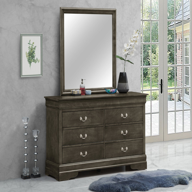 Commode, gris, Gris, H 33 po x l 16 po x P 57 po