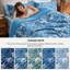 Couvre-lit Literie Floral - édredon réversible à motif floral bleu, couvre-lit léger et matelassé en microfibre-124979666