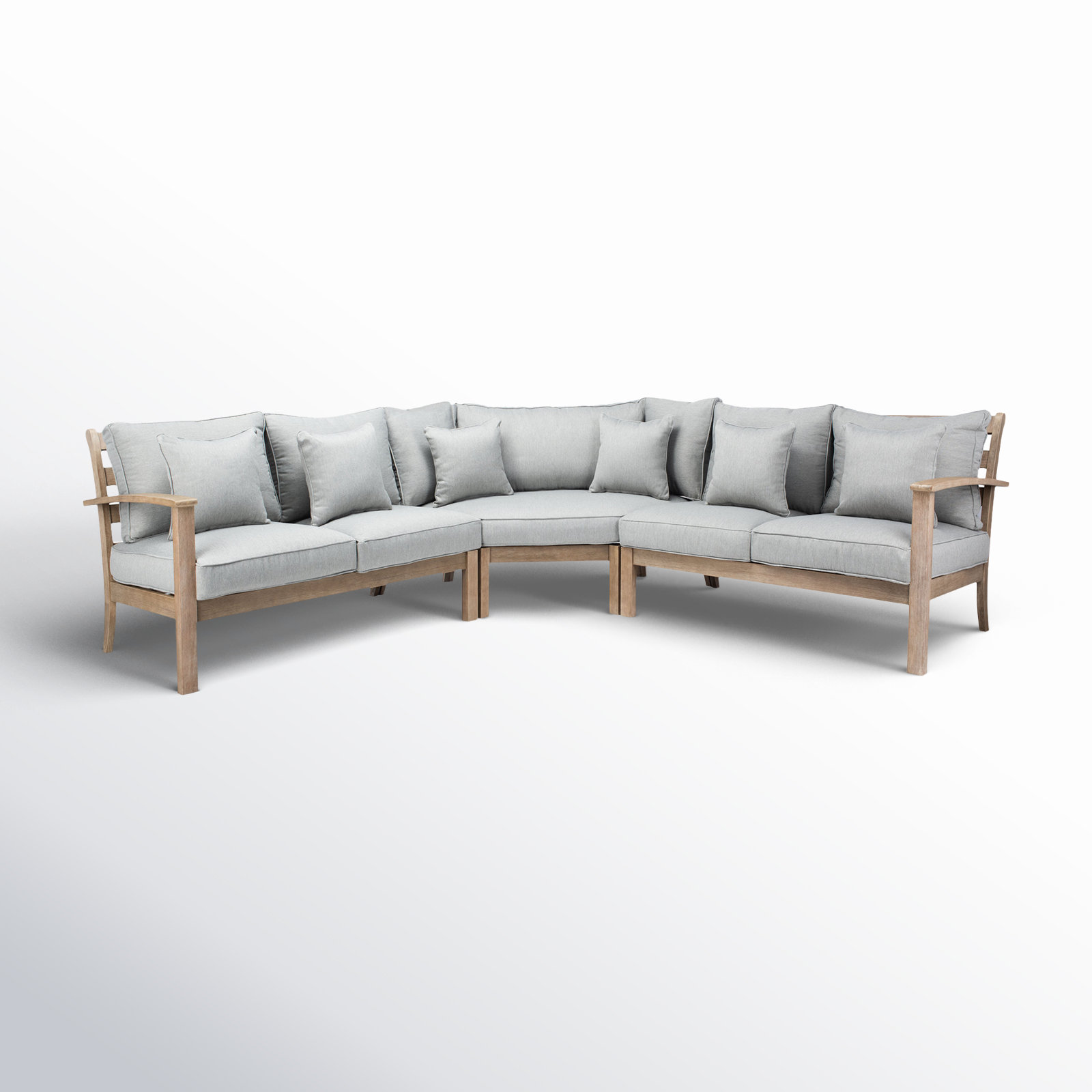 Vergara 182" Sunbrella® Patio Sectional, Light Gray