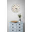 Horloge murale Terrazzo, motif de pierre beige moderne, montre à chiffres romains en verre trempé, décor de cuisine unique, grande montre ronde-1692980654-1692980648
