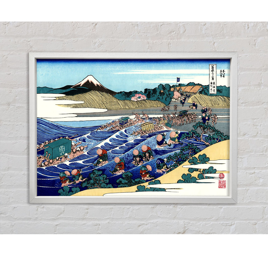 Hokusai Fuji Von Kanaya Auf Tokaido - Einzelner Bilderrahmen Kunstdrucke auf Leinwand