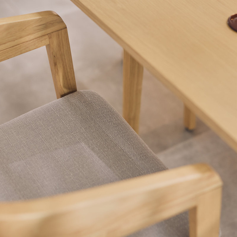 Extending Dining Table Set - 4 Seater - Chairs, Fawn Linen