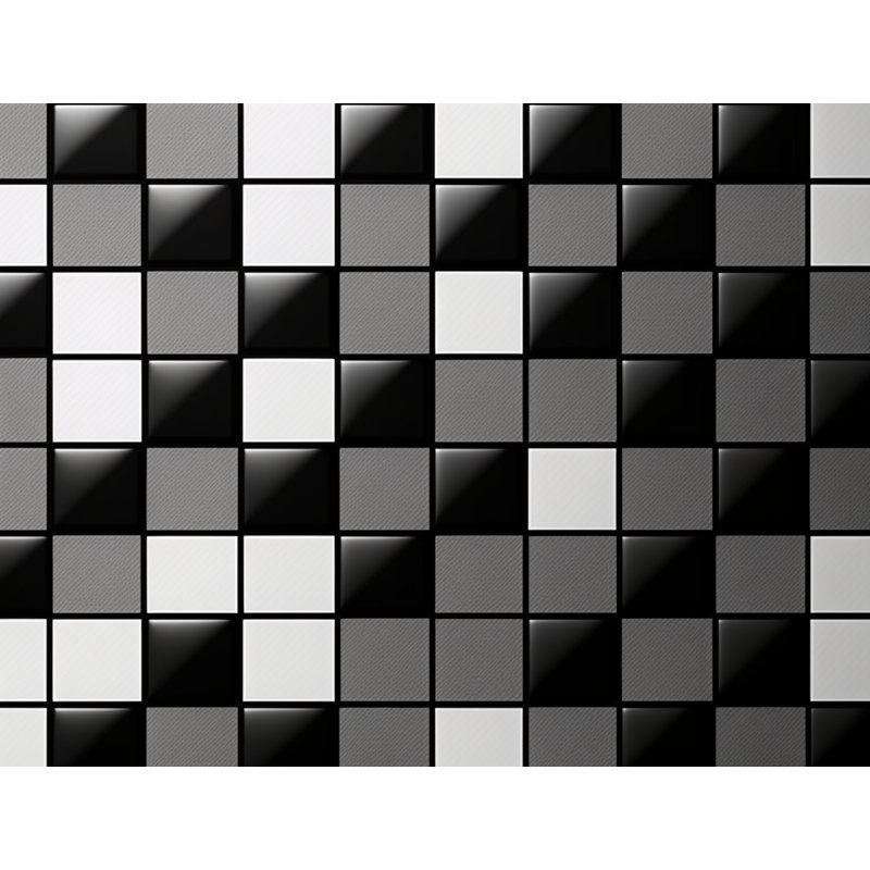 Polyester Comforter, Twin Comforter, Black/Gray Checkered